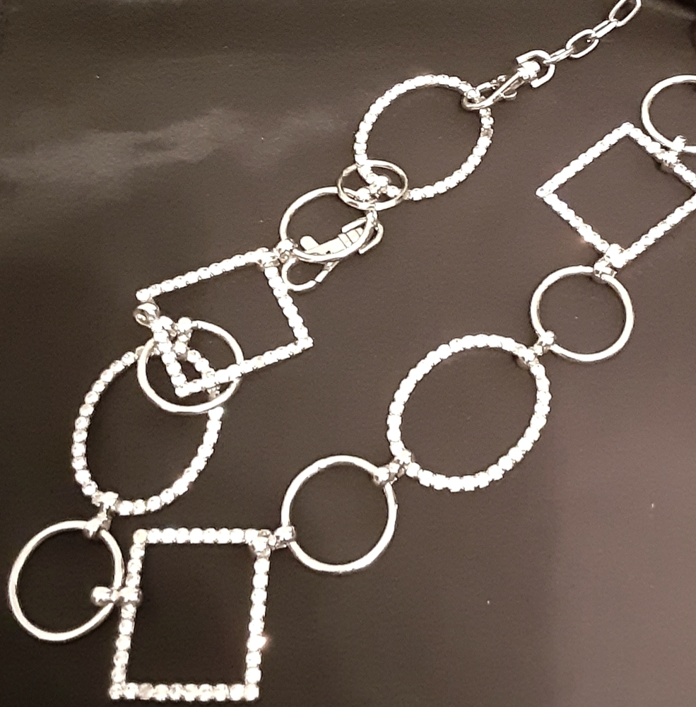 Chain belt with Rhinestone Links